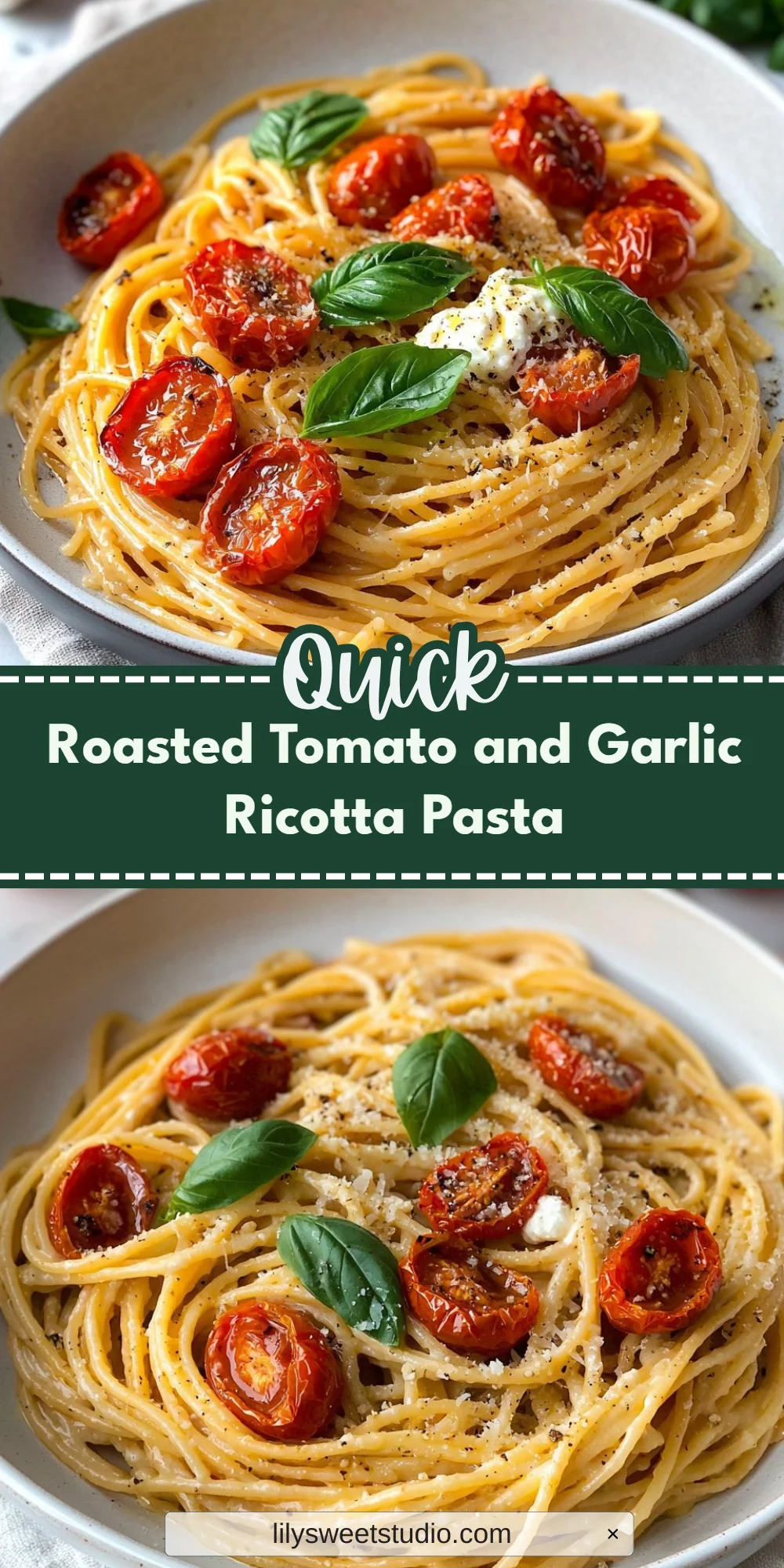 Roasted Tomato and Garlic Ricotta Pasta