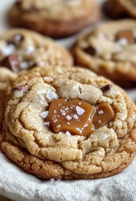 Delicious salted caramel cookie on a plate with a drizzle of caramel