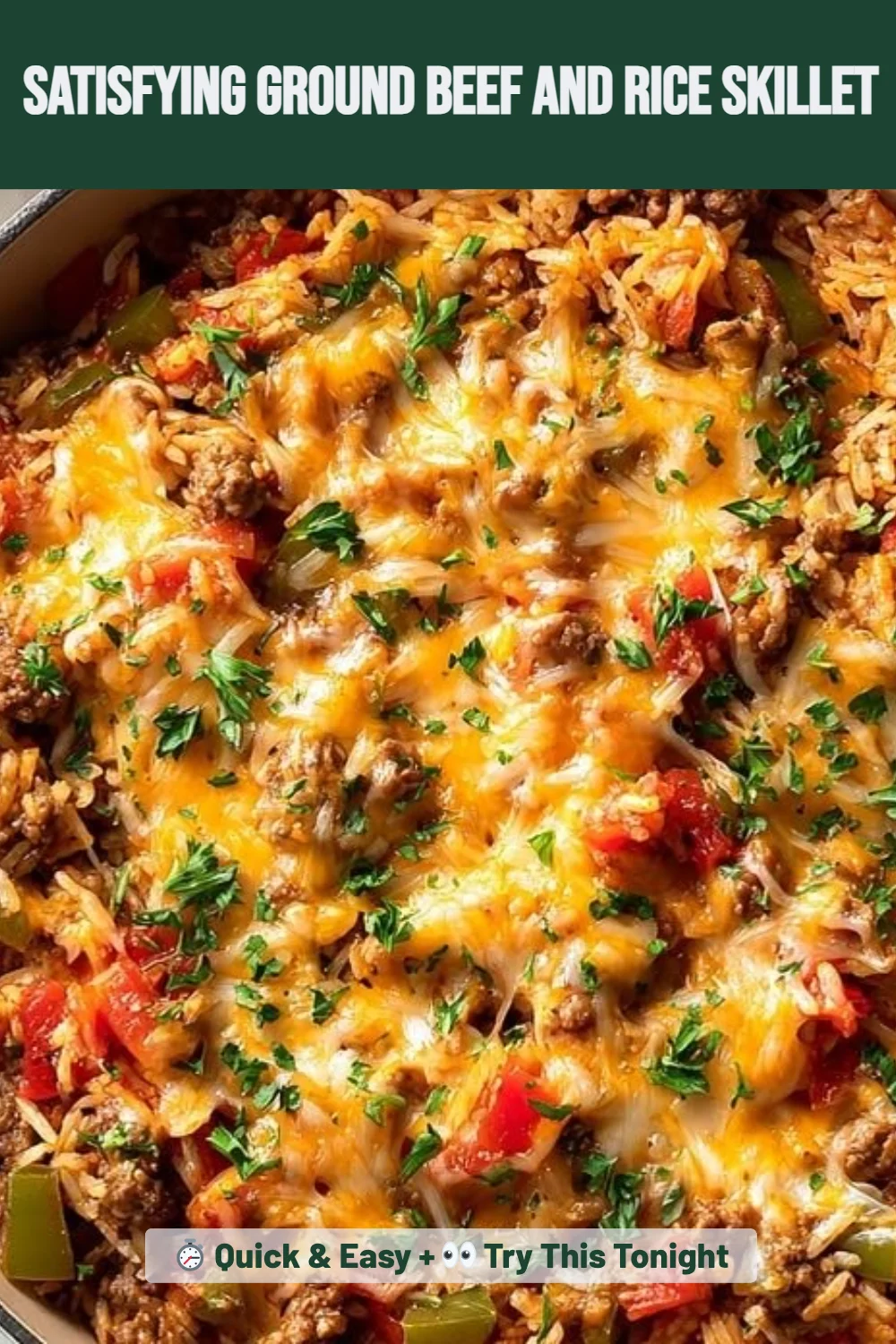 Satisfying Ground Beef and Rice Skillet