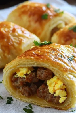 Sausage egg breakfast roll-ups served on a plate