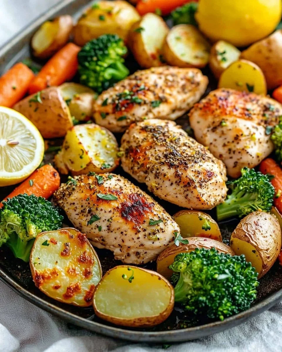 Sheet Pan Lemon Herb Chicken and Vegetables