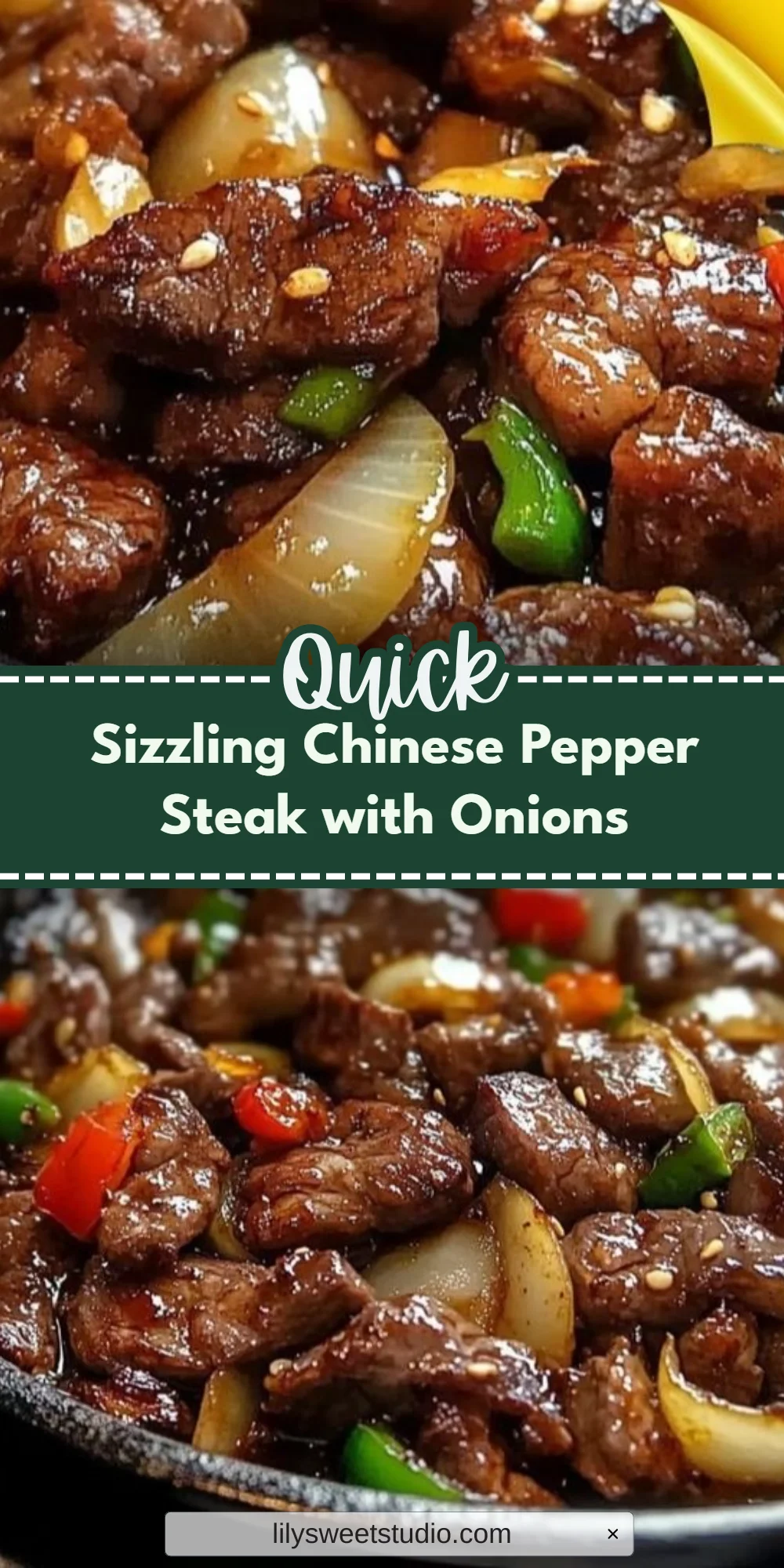 Sizzling Chinese Pepper Steak with Onions