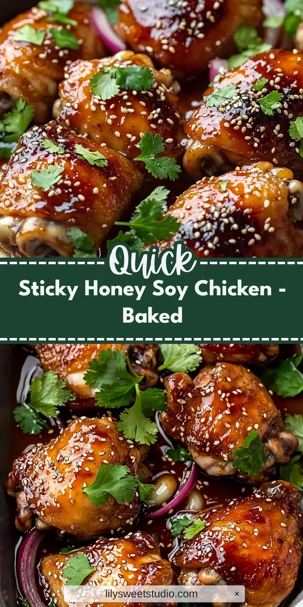 Sticky Honey Soy Chicken - Baked