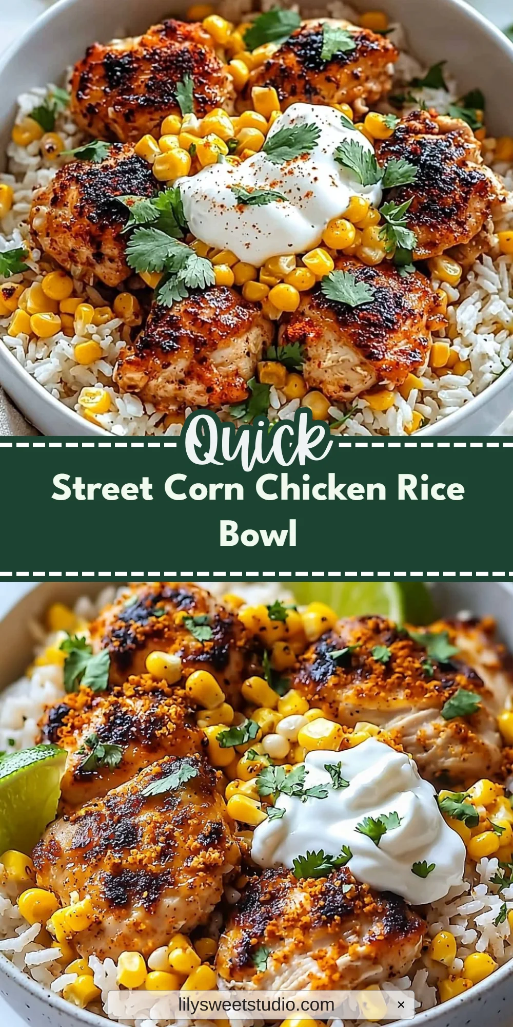 Street Corn Chicken Rice Bowl