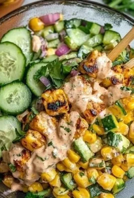 Delicious Street Corn Creamy Cucumber Chicken Salad recipe