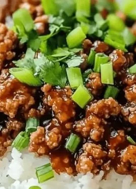 Honey garlic ground turkey dish served in a bowl with vegetables