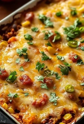 Delicious Taco Bake Casserole served with toppings